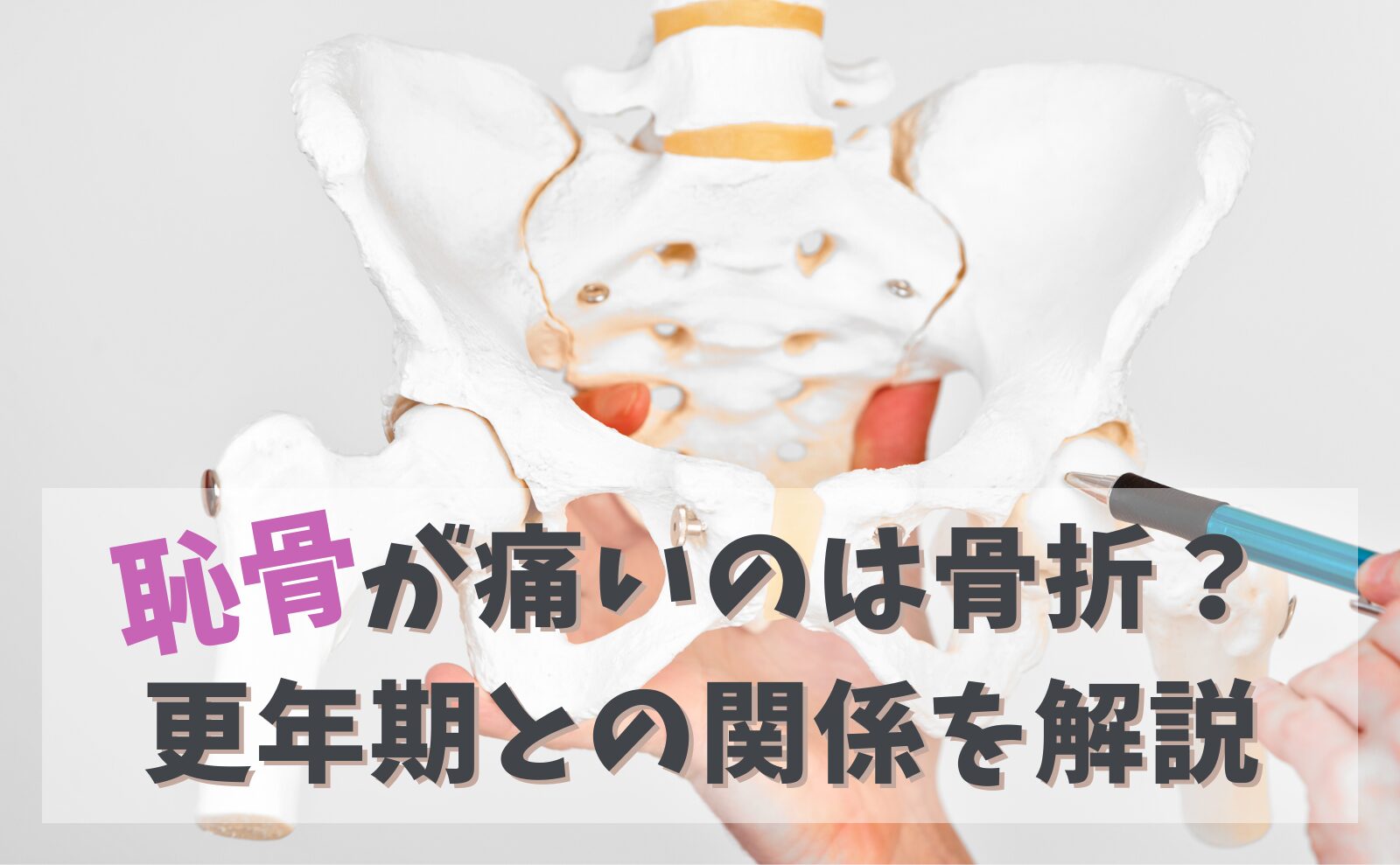 恥骨が痛いのは骨折？更年期との関係を解説